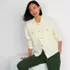 Women's Waffle Relaxed Long Sleeve Shirt Jacket, alternative image