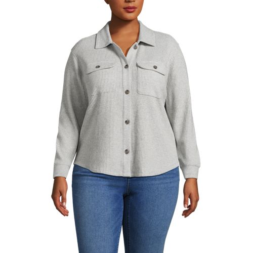 Women's Corduroy Collared Denim Jacket | Lands' End