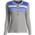 Women's Plus Size Long Sleeve Cozy Rib Henley Top, Front