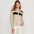 Women's Long Sleeve Cozy Rib Henley Top, Front