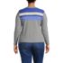 Women's Plus Size Long Sleeve Cozy Rib Henley Top, Back