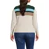 Women's Plus Size Long Sleeve Cozy Rib Henley Top, Back