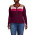 Women's Plus Size Long Sleeve Cozy Rib Henley Top, Front