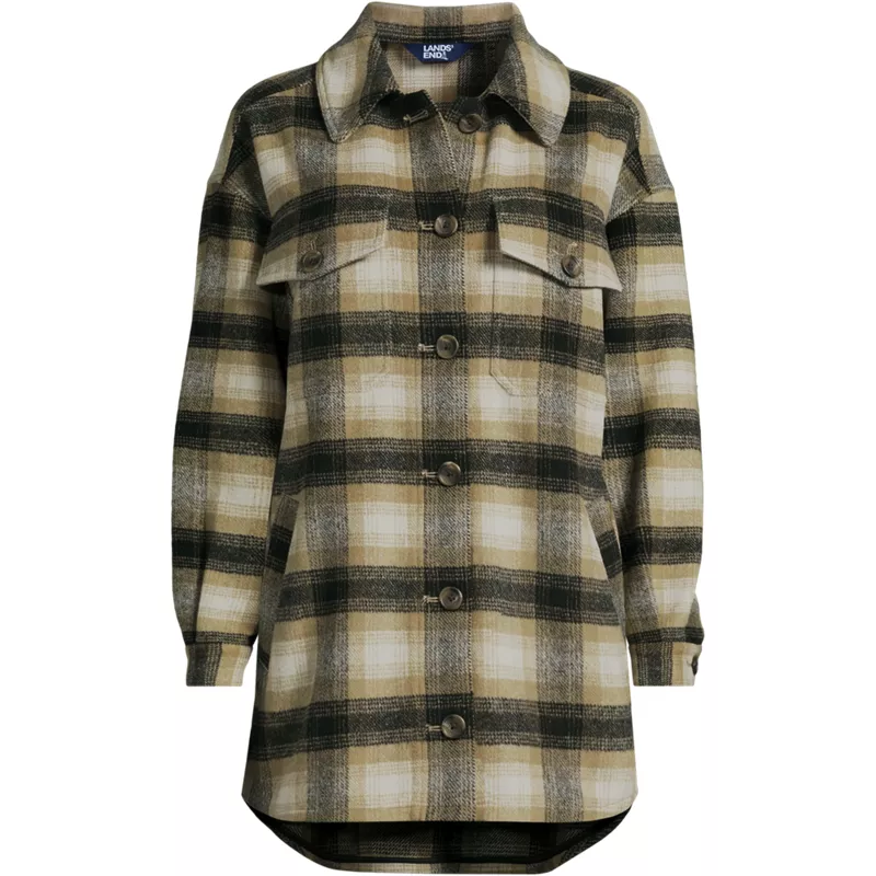Women's Menswear Shirt Jacket, Front