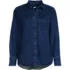 Women's Soft Denim Twill Button Front Shirt, Front