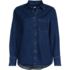 Women's Soft Denim Twill Button Front Shirt, Front