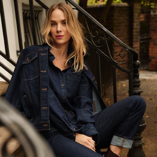 Women's Denim Trucker Jacket | Lands' End