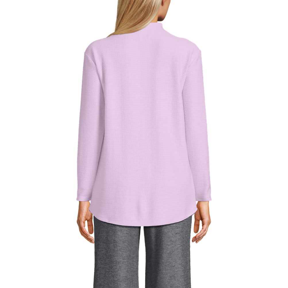 売れ筋商品|||ランズエンド カットソー トップス レディース Women's Cable Ottoman Relaxed Long Sleeve Funnel Neck Tunic Charcoal gray heather Women's Cable Ottoman Relaxed Long Sleeve Funnel Neck Tunic