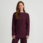 Women's Cable Ottoman Relaxed Long Sleeve Funnel Neck Tunic