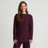 Women's Cable Ottoman Relaxed Long Sleeve Funnel Neck Tunic, Front