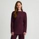 Women's Cable Ottoman Relaxed Long Sleeve Funnel Neck Tunic, Front