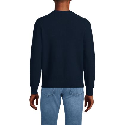 Men's Long Sleeve Washable Merino Wool V Neck Sweater - image 5