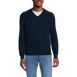 Men's Long Sleeve Washable Merino Wool V Neck Sweater, Front