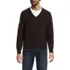 Men's Long Sleeve Washable Merino Wool V Neck Sweater, Front