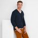 Men's Long Sleeve Washable Merino Wool V Neck Sweater, alternative image