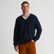 Men's Long Sleeve Washable Merino Wool V Neck Sweater, Front