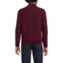 Men's Long Sleeve Washable Merino Wool Quarter Zip Sweater, Back