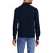 Men's Long Sleeve Washable Merino Wool Quarter Zip Sweater, Back