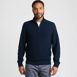 Men's Long Sleeve Washable Merino Wool Quarter Zip Sweater, Front