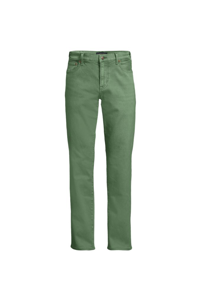 Lands' End Men's Tall Traditional Fit Comfort Waist Stretch Jeans In Green