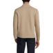 Men's Long Sleeve Herringbone Textured Quarter Zip, Back