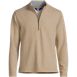 Men's Long Sleeve Herringbone Textured Quarter Zip, Front