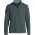 Men's Long Sleeve Herringbone Textured Quarter Zip, Front