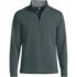 Men's Long Sleeve Herringbone Textured Quarter Zip, Front