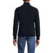 Men's Long Sleeve Shaker Mock Full Zip Sweater, Back