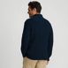 Men's Long Sleeve Shaker Mock Full Zip Sweater, Back