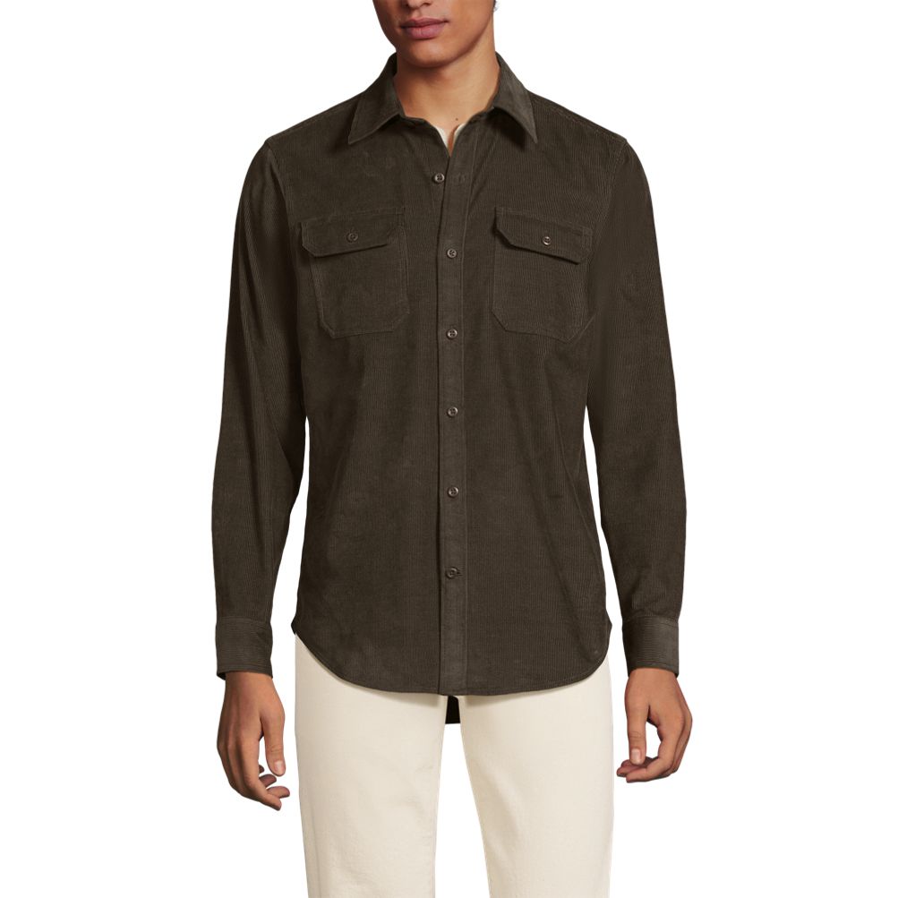 Men's Long Sleeve Corduroy Shirt | Lands' End