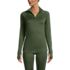 Women's Petite Baselayer Cozy Thermaskin Quarter Zip Top, Front