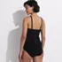 Women's Smoothing Control Blouson Fauxkini One Piece Swimsuit, Back