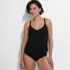 Women's Smoothing Control Blouson Fauxkini One Piece Swimsuit, Front