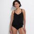 Women's Smoothing Control Blouson Fauxkini One Piece Swimsuit, Front