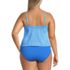 Women's Plus Size Chlorine Resistant Smoothing Control Blouson Fauxkini One Piece Swimsuit, Back