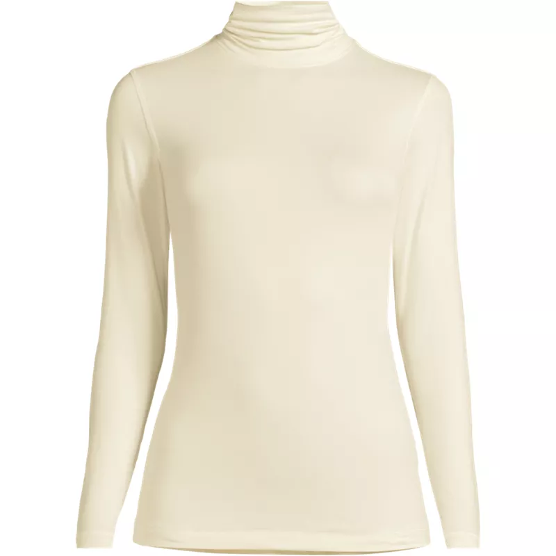 Women's Petite Baselayer Cozy Thermaskin Turtleneck Top, Front