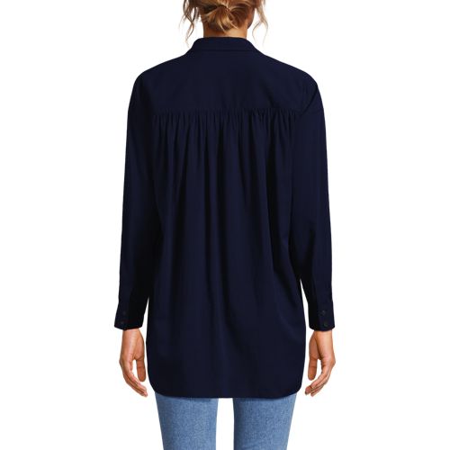 Women's Cotton Voile Billowy Oversized Shirt - image 3