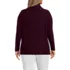 Women's Plus Size Cable Ottoman Relaxed Long Sleeve Cowl Neck Top, Back