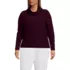 Women's Plus Size Cable Ottoman Relaxed Long Sleeve Cowl Neck Top, Front