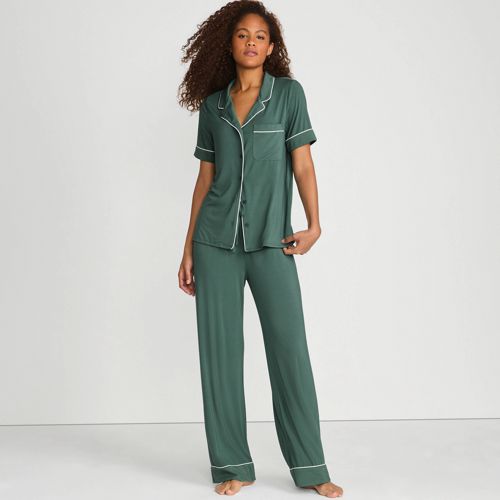 Women's Cooling 3 Piece Pajama Set - Robe Top and Pants, Front