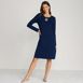 Women's Cotton Interlock Long Sleeve Above the Knee Nightgown, alternative image