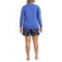 Women's Plus Size Lightweight Cotton Modal Drapey Flannel 2 Piece Pajama Set - Top and Shorts, Back