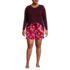 Women's Plus Size Lightweight Cotton Modal Drapey Flannel 2 Piece Pajama Set - Top and Shorts, Front