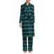 Women's Drapey Flannel 4 Piece Pajama Set - Long Sleeve Top and Pants Robe and Bag, alternative image