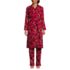 Women's Drapey Flannel 4 Piece Pajama Set - Long Sleeve Top and Pants Robe and Bag, alternative image