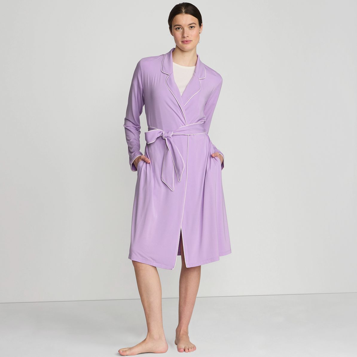Women's Cooling Robe with Piping