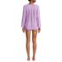 Women's Cooling 2 Piece Pajama Set - Long Sleeve Flowy Shirt and Shorts, Back