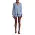 Women's Cooling 2 Piece Pajama Set - Long Sleeve Flowy Shirt and Shorts, Front