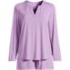 Women's Cooling 2 Piece Pajama Set - Long Sleeve Flowy Shirt and Shorts, Front